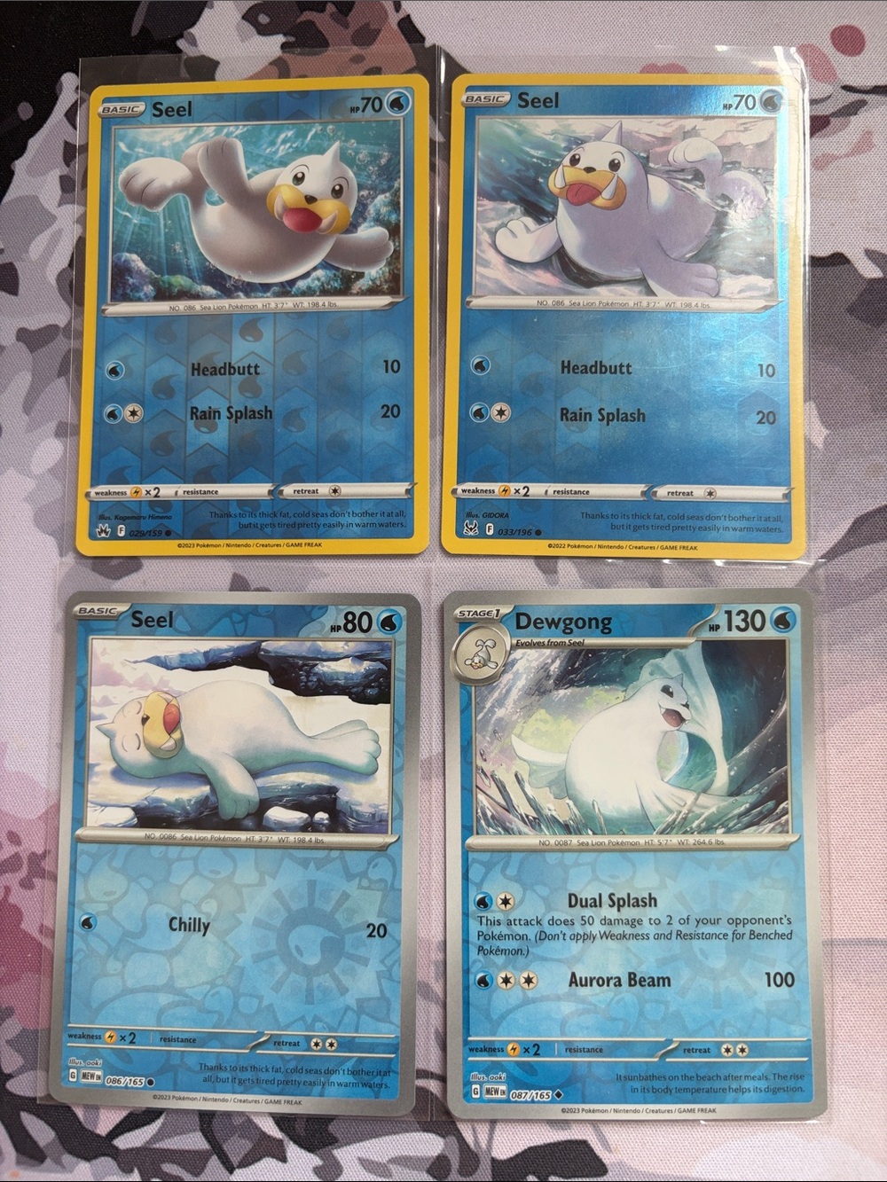 Seel & Dewgong Evolution Lot | 4 Cards | Reverse Holos | Pokémon TCG ✨5/$25✨